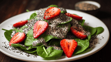 Spinach and Strawberry Salad with Poppy Seed Dressing